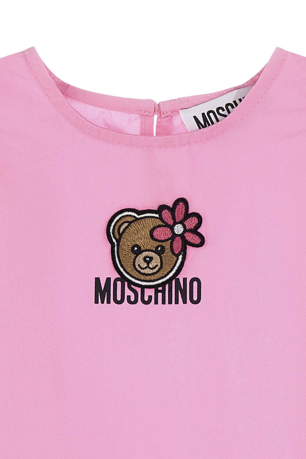 Moschino abito neonata in cotone rosa modello MDV0D6LLA10 - vista alternativa 3