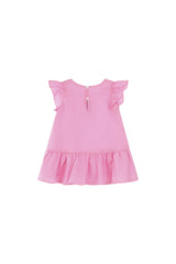 Moschino abito neonata in cotone rosa modello MDV0D6LLA10 - vista alternativa 2