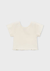 Mayoral T-shirt a manica corta bambina bianc osso 3014-15-6J – vista 4