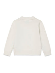 Guess Kids Cardigan elegante a manica lunga bambino bianco – vista 2
