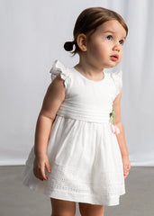 Mayoral Vestito bambina baby ecru 1907-42-4A