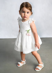 Mayoral Vestito bambina baby ecru 1907-42-4A – vista 2