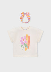 Mayoral T-shirt a manica corta bambina bianc osso 3010-94-6G – vista 4