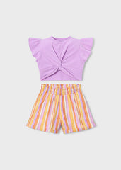 Mayoral Set con shorts bambina lilac – vista 4