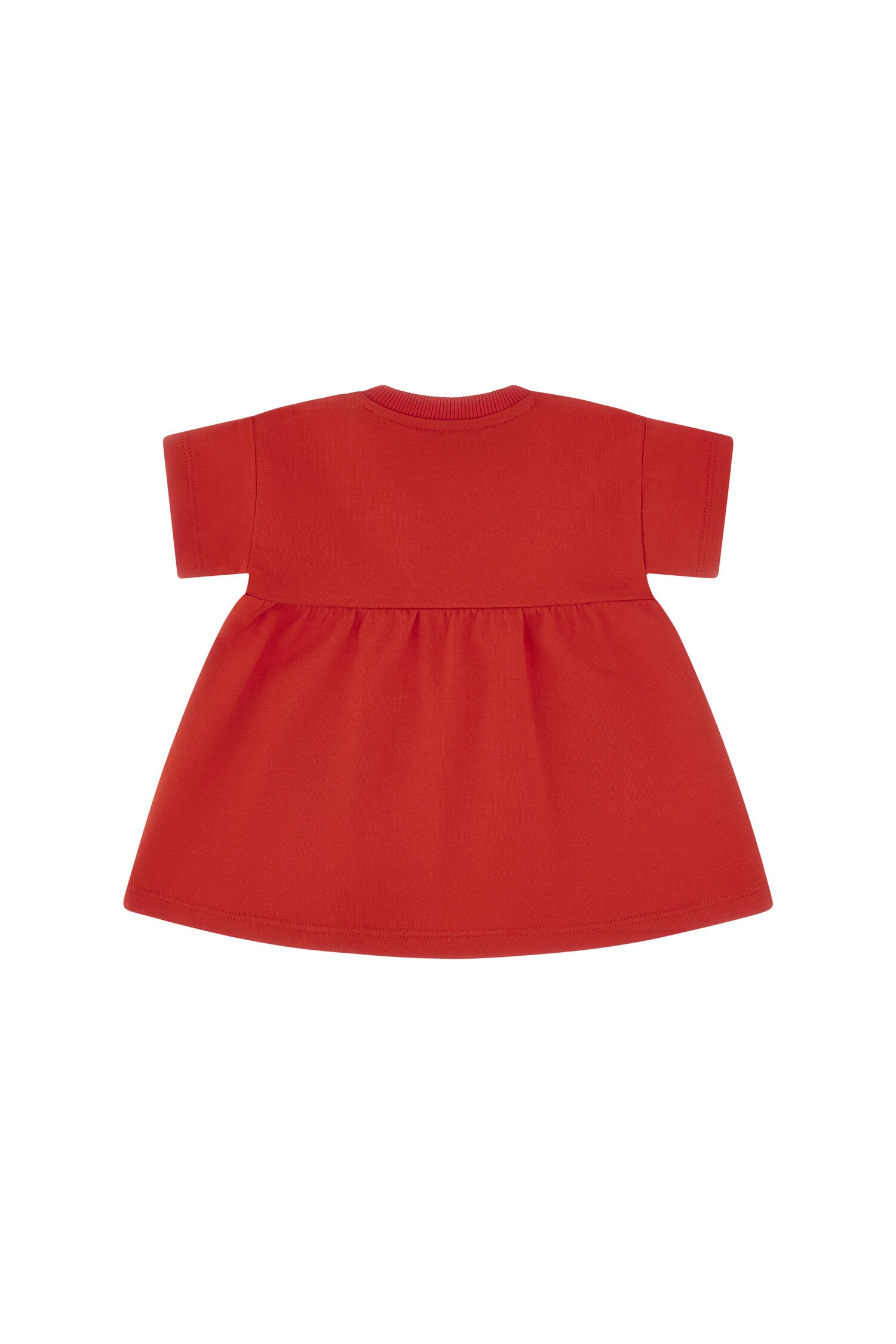 Moschino abito neonata in cotone rosso - vista alternativa 2