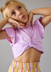Mayoral Set con shorts bambina lilac – vista 3