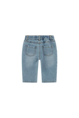 Moschino jeans baby unisex in denim blu - vista alternativa 2