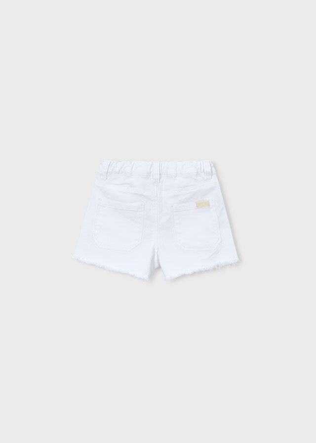 Mayoral Shorts twill bambina bianco – vista 4