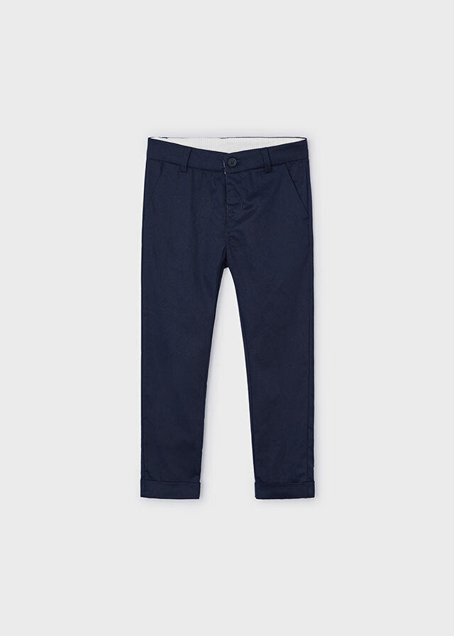 Mayoral Pantalone lino elegante bambino ciano