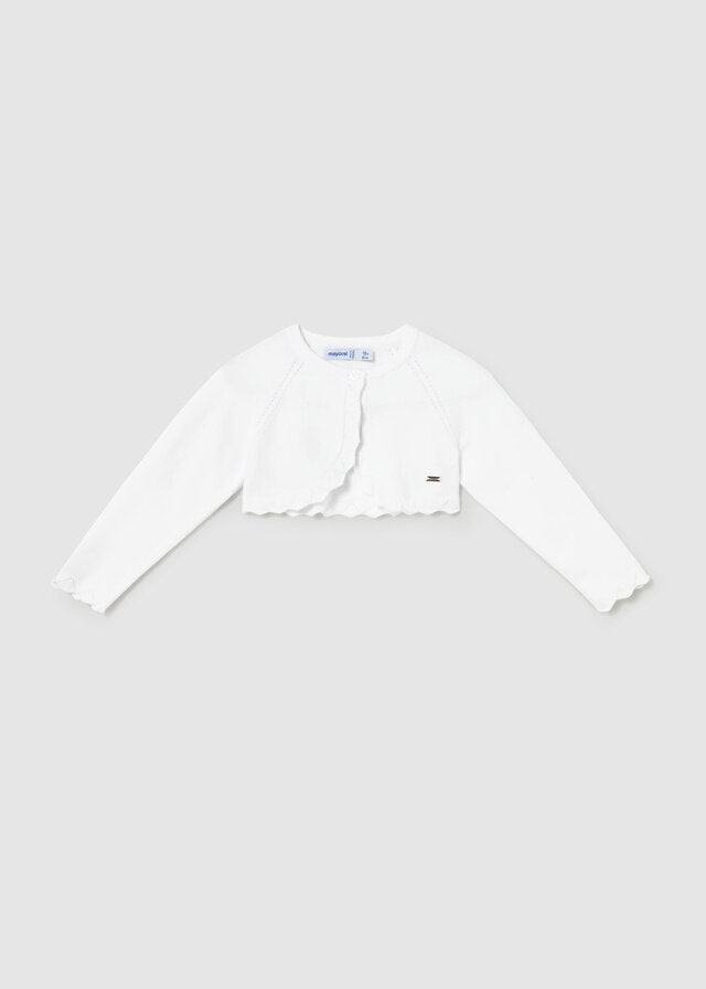 Mayoral Bolero maglia bambina baby bianco