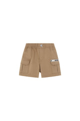 Moschino shorts neonato in cotone beige chiaro