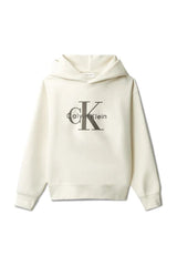 Calvin Klein Kids felpa con cappuccio ragazzo bianco - vista alternativa 4