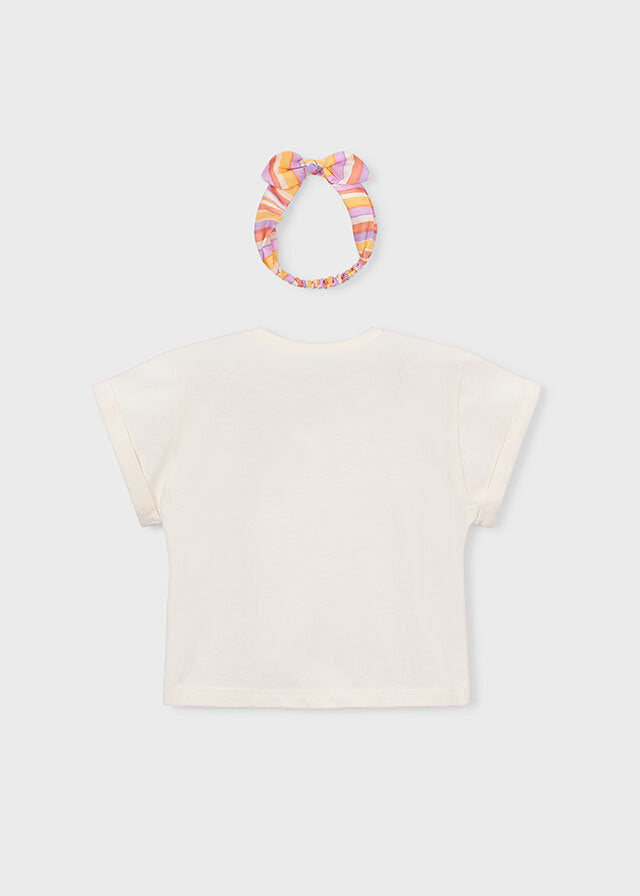 Mayoral T-shirt a manica corta bambina bianc osso 3010-94-6G – vista 5
