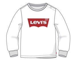 Levi's T-shirt neonato con logo Batwing bianco - vista alternativa 3