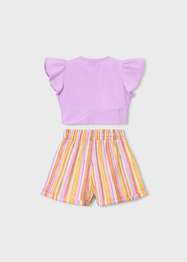Mayoral Set con shorts bambina lilac – vista 5