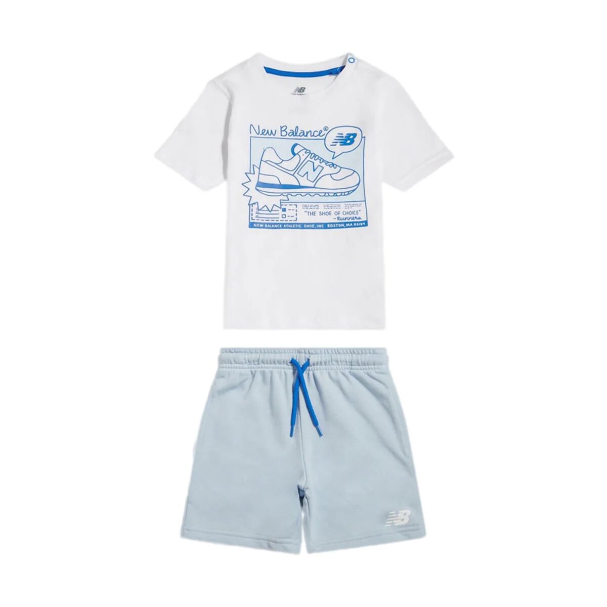 New Balance T-shirt neonato in cotone bianco