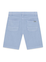 Pantaloncini Bermuda Scugnizzi 0-16 GUESS in cotone azzurro con tasche posteriori e logo
