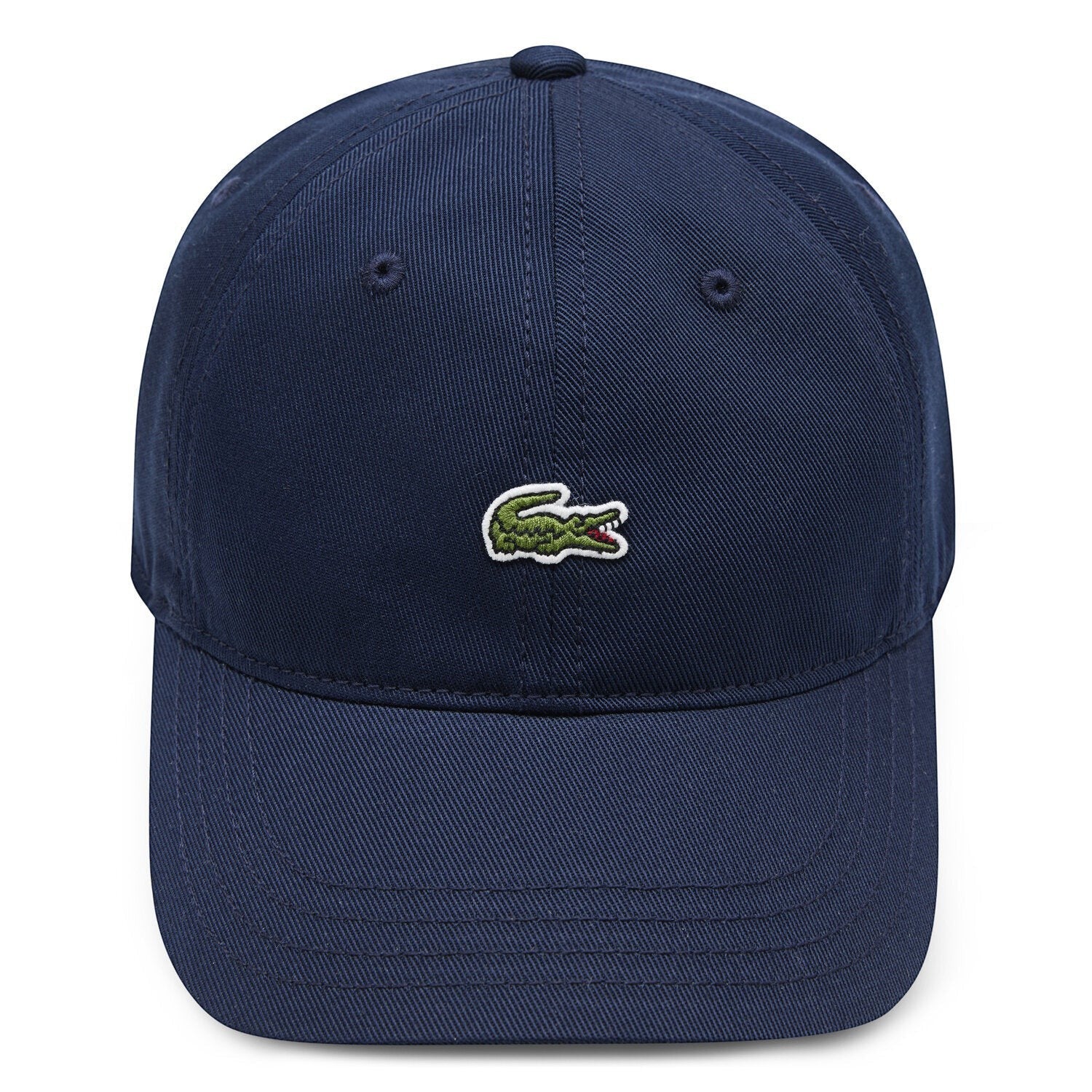 Cappellino con visiera Scugnizzi 0-16 Lacoste in gabardine di cotone blu navy con logo coccodrillo ricamato