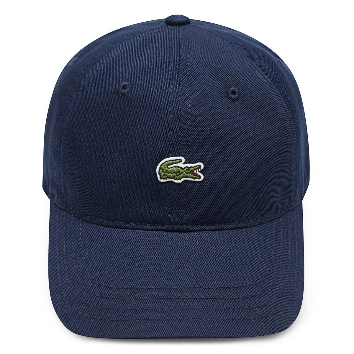 Cappellino con visiera Scugnizzi 0-16 Lacoste in gabardine di cotone blu navy con logo coccodrillo ricamato