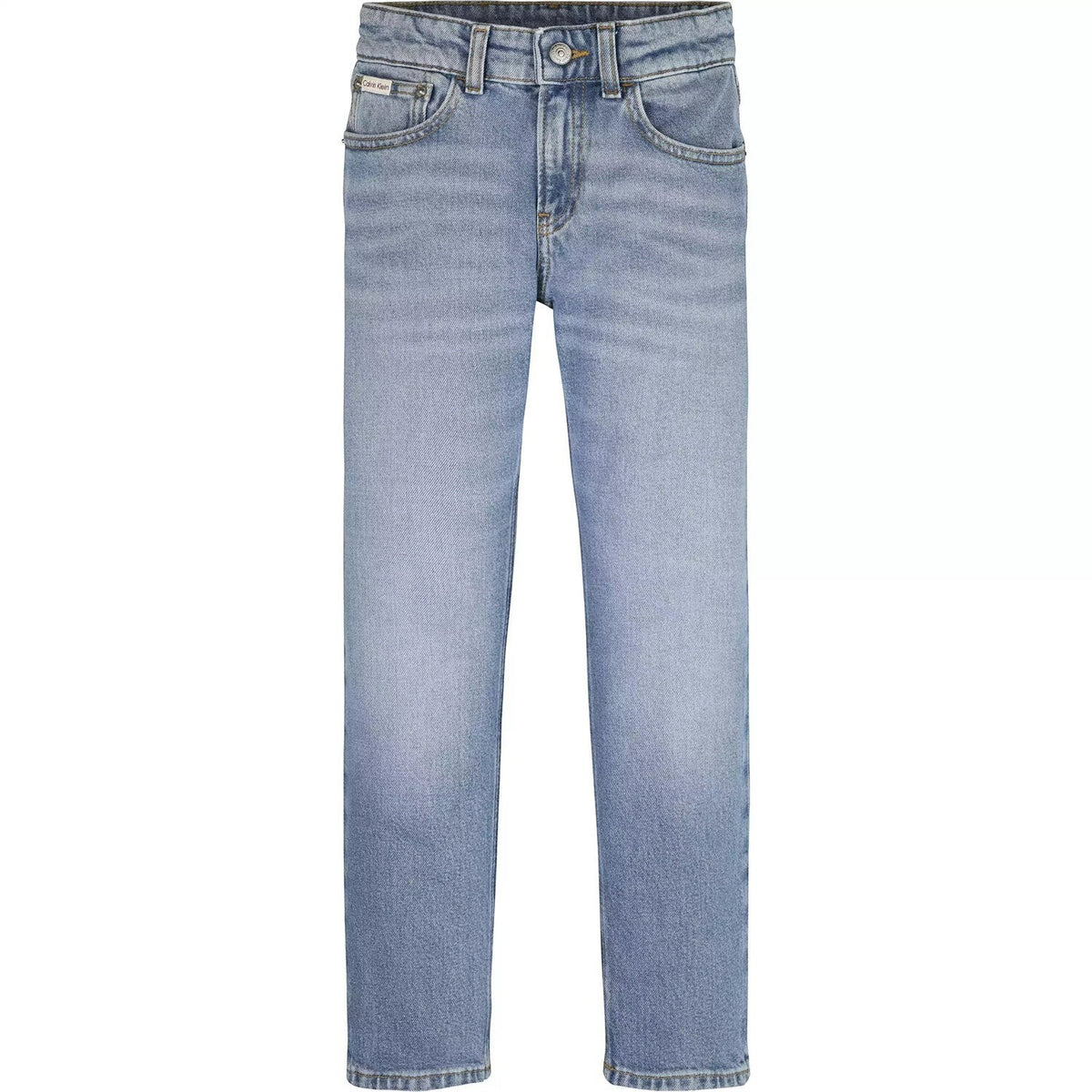 Jeans in denim chiaro per bambini Scugnizzi 0-16 con design a cinque tasche e logo Calvin Klein Jeans