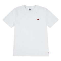 T-shirt bianca in cotone Levi's con logo ricamato sul petto, proposta da Scugnizzi 0-16 per un look casual.