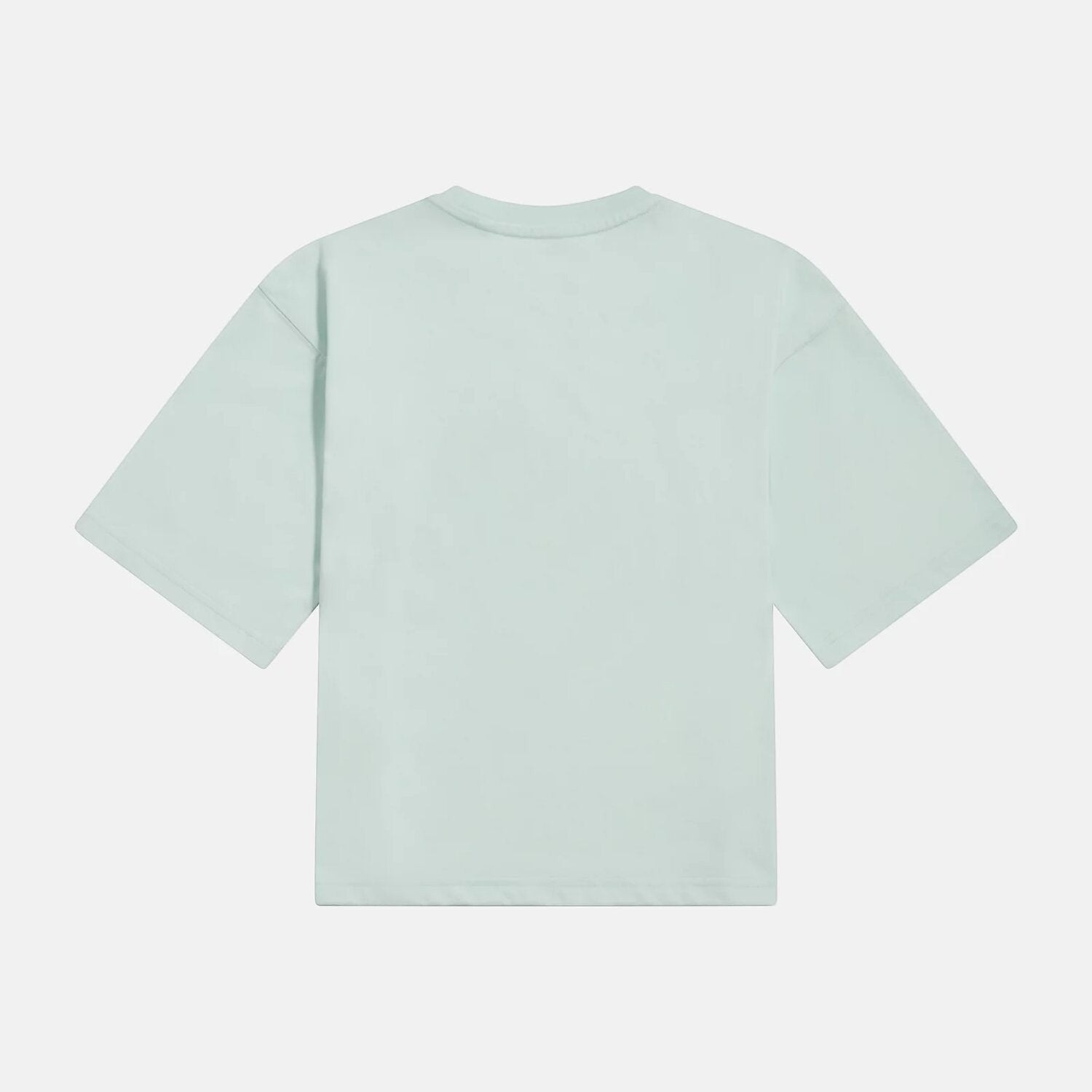 T-shirt a maniche corte Scugnizzi 0-16 New Balance in cotone verde acqua pastello, vista posteriore