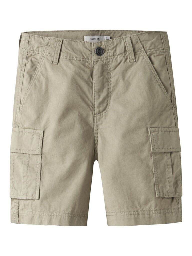 Pantaloncini cargo Scugnizzi 0-16 name it in cotone color olivine con tasche laterali per ragazzo