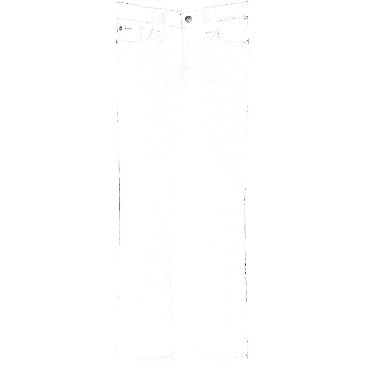 Pantaloni classici in denim bianco per bambini Scugnizzi 0-16 con chiusura a bottone e design a cinque tasche