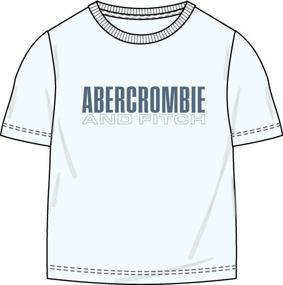 T-shirt bianca a maniche corte Scugnizzi 0-16 con logo Abercrombie & Fitch stampato sul petto in cotone
