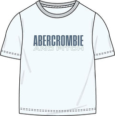 T-shirt bianca a maniche corte Scugnizzi 0-16 con logo Abercrombie & Fitch stampato sul petto in cotone