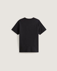 T-shirt nera a maniche corte Scugnizzi 0-16 in cotone, vista posteriore, ideale per un look casual da bambina