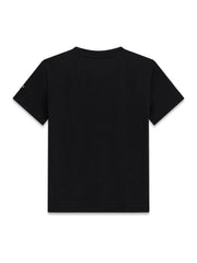 T-shirt a maniche corte nera in cotone GUESS vista posteriore, proposta da Scugnizzi 0-16