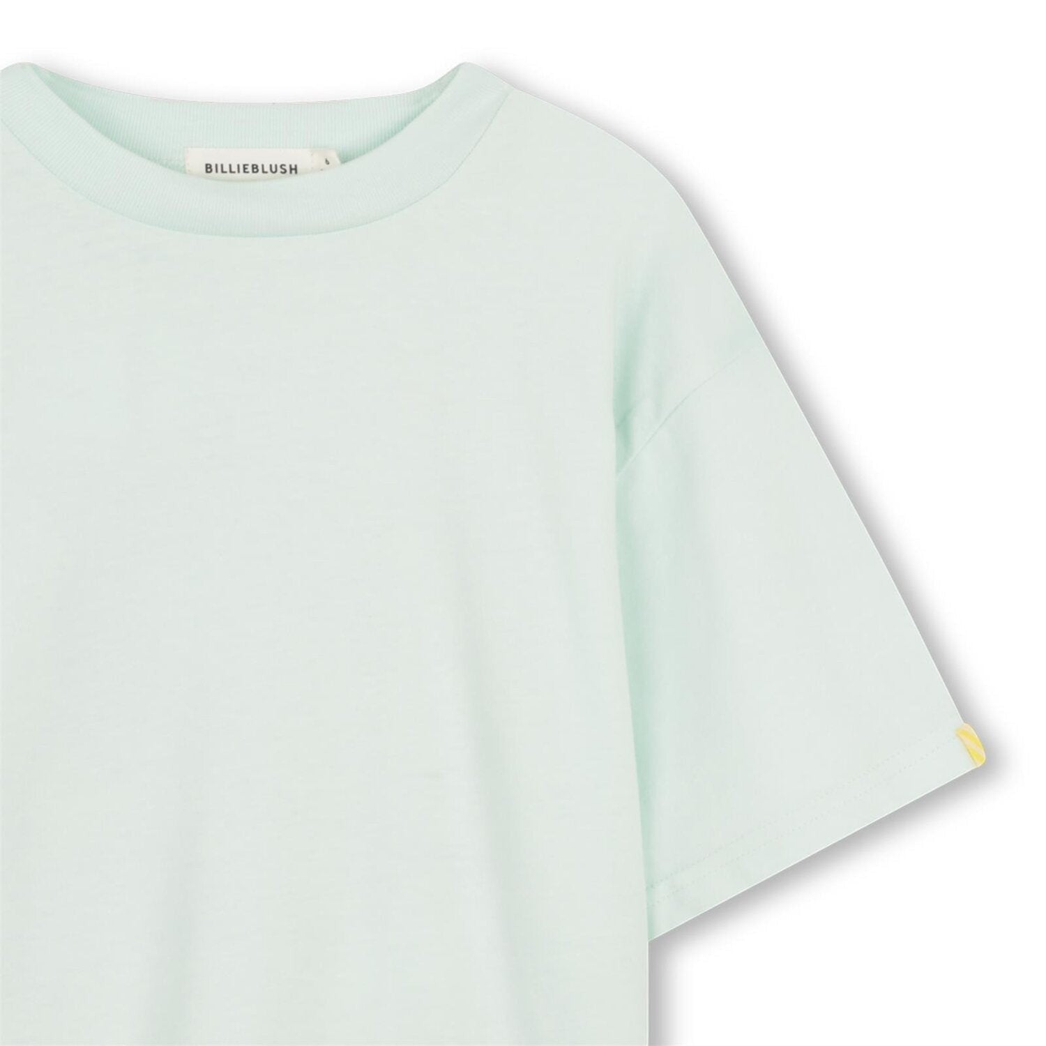 T-shirt Billieblush di Scugnizzi 0-16 in cotone verde acqua pastello a maniche corte con girocollo