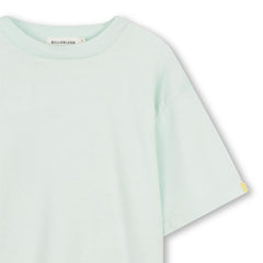 T-shirt Billieblush di Scugnizzi 0-16 in cotone verde acqua pastello a maniche corte con girocollo