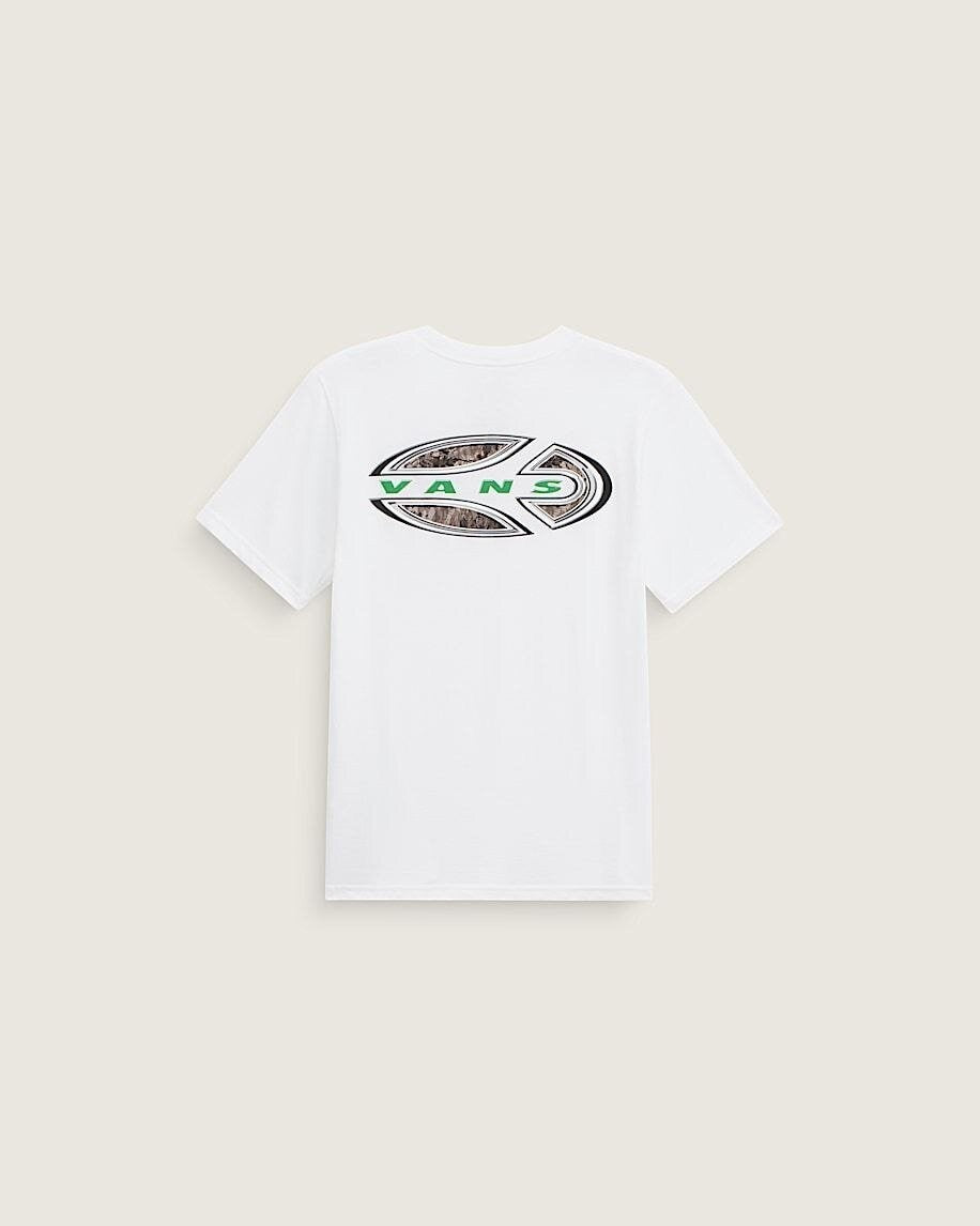 T-shirt bianca a maniche corte Scugnizzi 0-16 Vans con logo grafico stampato sul retro in stile skate