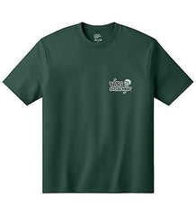 T-shirt verde scuro Scugnizzi 0-16 Vans Entertainment in cotone con logo grafico sul petto e girocollo