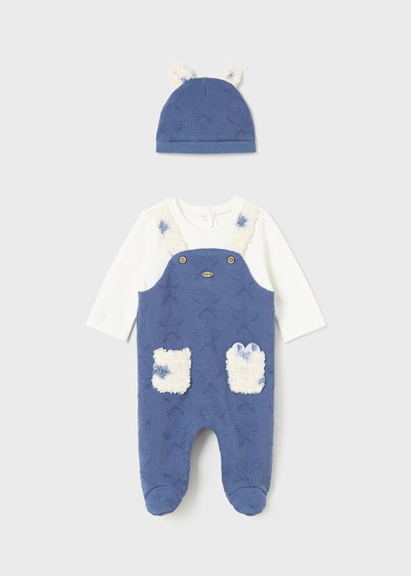 Pagliaccetto salopette,cappel neonato Mayoral newborn