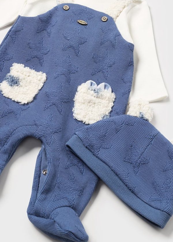 Pagliaccetto salopette,cappel neonato Mayoral newborn