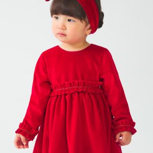 Vestito velluto rosso abel lula
